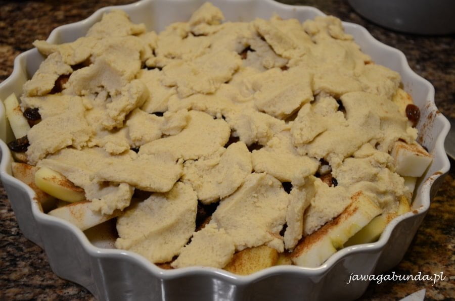 jabłka pieczone pod kruszonką