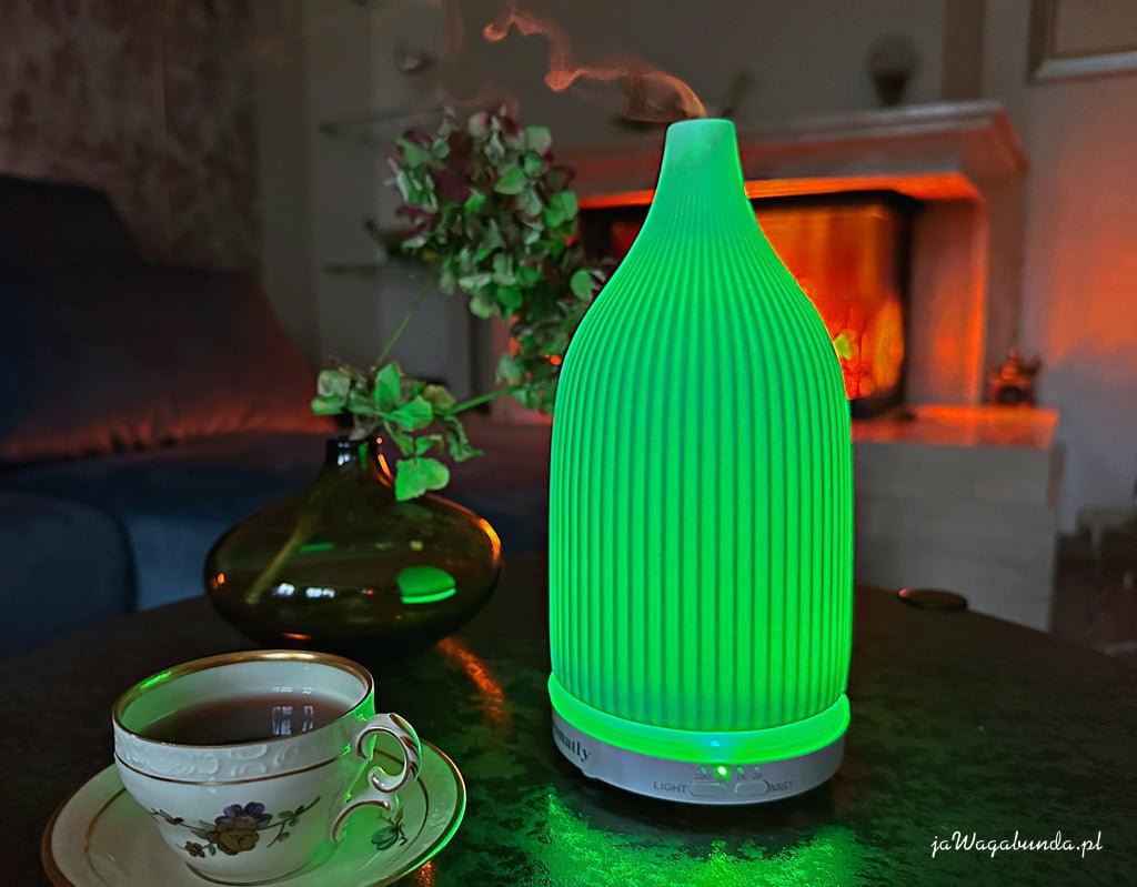 dyfuzor olejków w kolorze zielonym